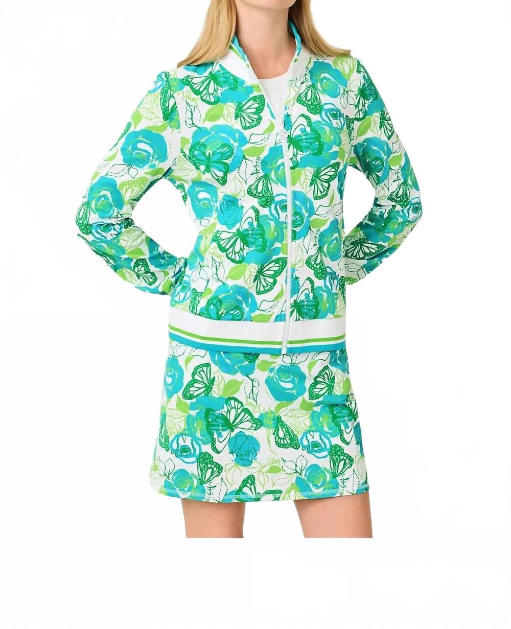 NEW LILLY PULITZER luxletic regate jacket in resort white monarch rose
